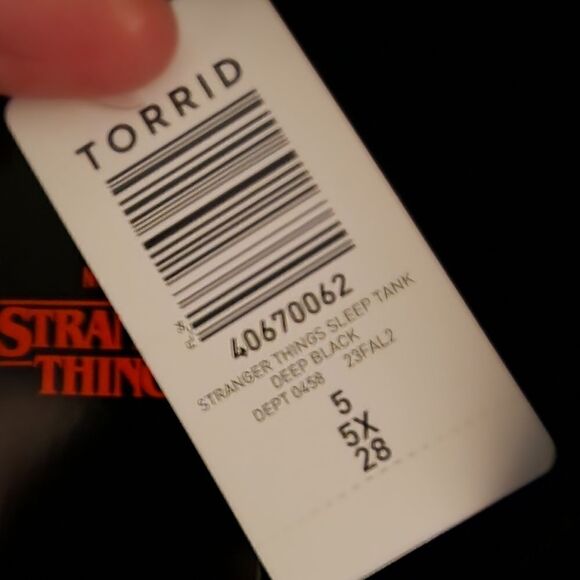 5X 28W Torrid Black Stranger Things Pajama Set Tank Shorts Demogorgon Hunter Red - Picture 10 of 10